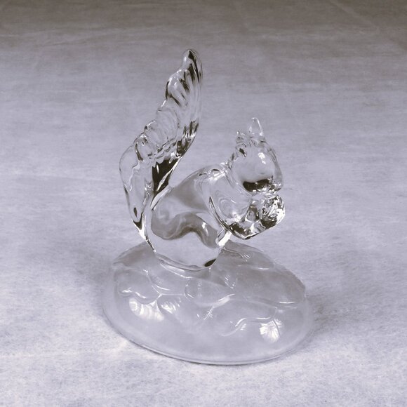 Vintage 80's/90's Cristal d'Arques Clear Crystal Nut Eating Squirrel Figurine - Picture 6 of 10